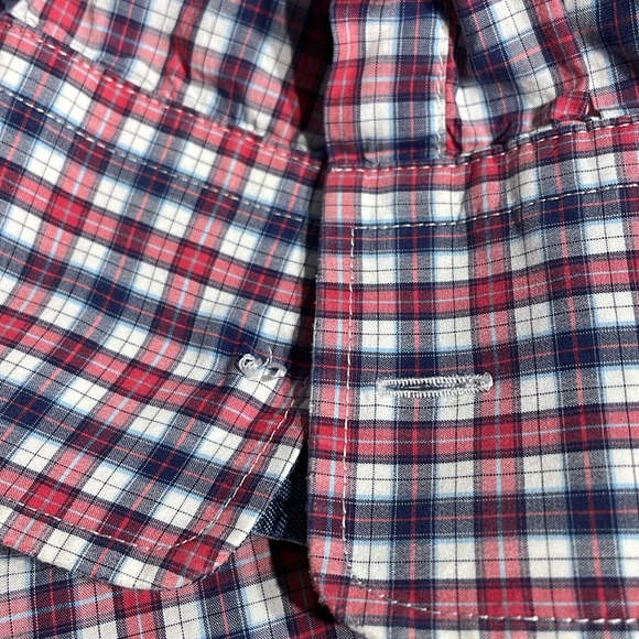 BOSS HUGO BOSS Black Men’s Slim Red/Purple Check Shirt with Elbow Patch Size XL - Picture 7 of 8